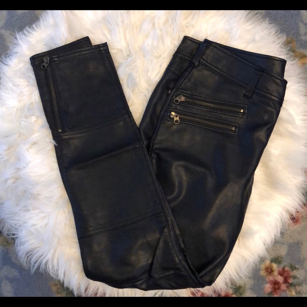 Free People Skinny Vegan leather pants